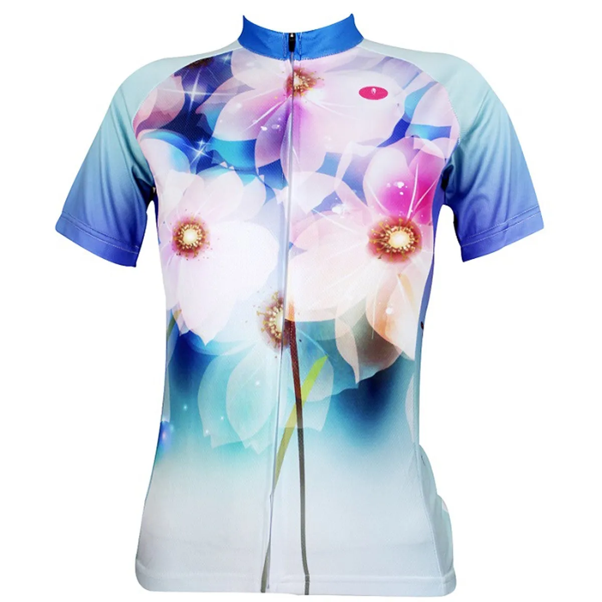 Ilpaladino Dreamy Flower Petal Summer Women's Short-Sleeve Cycling Jersey Biking Shirts Breathable Outdoor Sports Gear Leisure Biking T-shirt Sports Clothes NO. 119