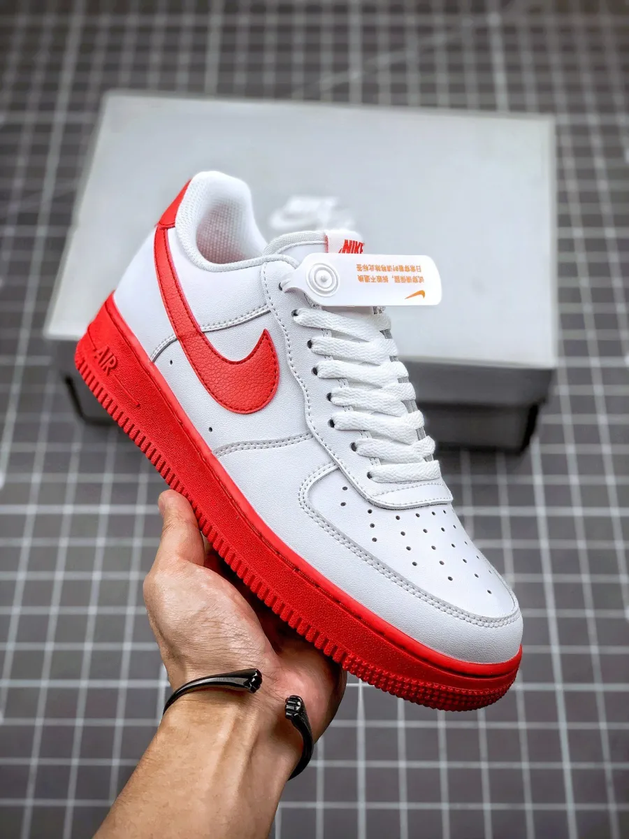 Nike Air Force 1 Low White Red Midsole
