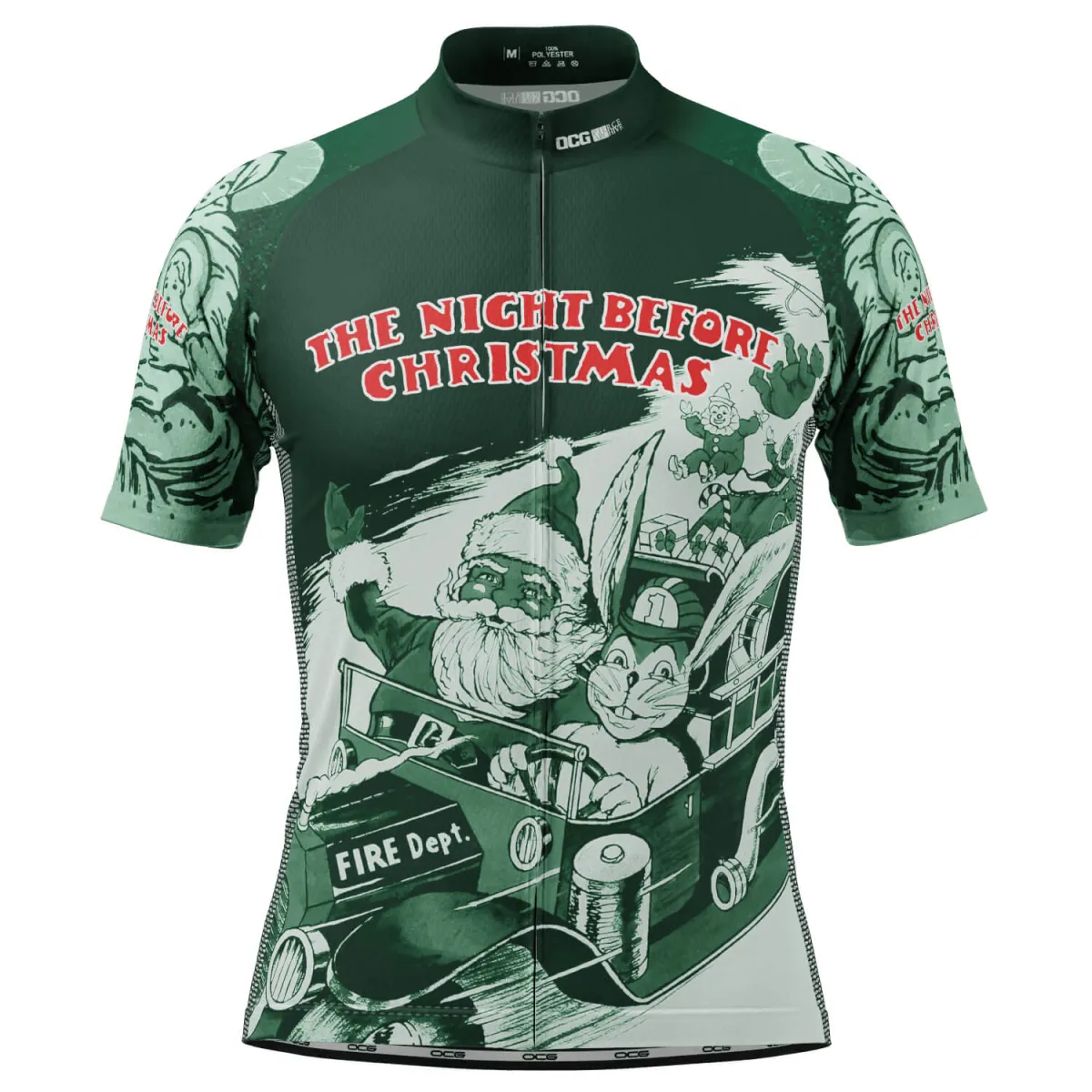 Men's Night Before Christmas Short Sleeve Cycling Jersey
