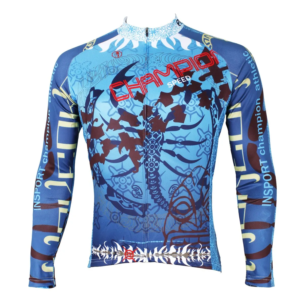 ILPALADINO Scorpion Men's Long-sleeve Cycling Jersey Bike Shirt Quick Dry Road Bike Wear Breathable Pro Cycle Clothing Racing Apparel Outdoor Sports Leisure Biking T-shirt Autumn Spring NO.521