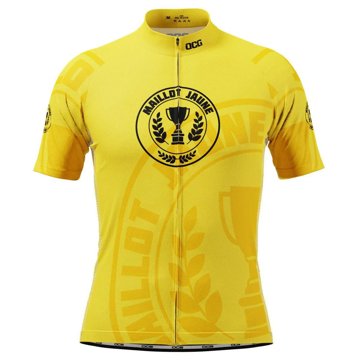 Men's Yellow Leaders Maillot Jaune Short Sleeve Cycling Jersey
