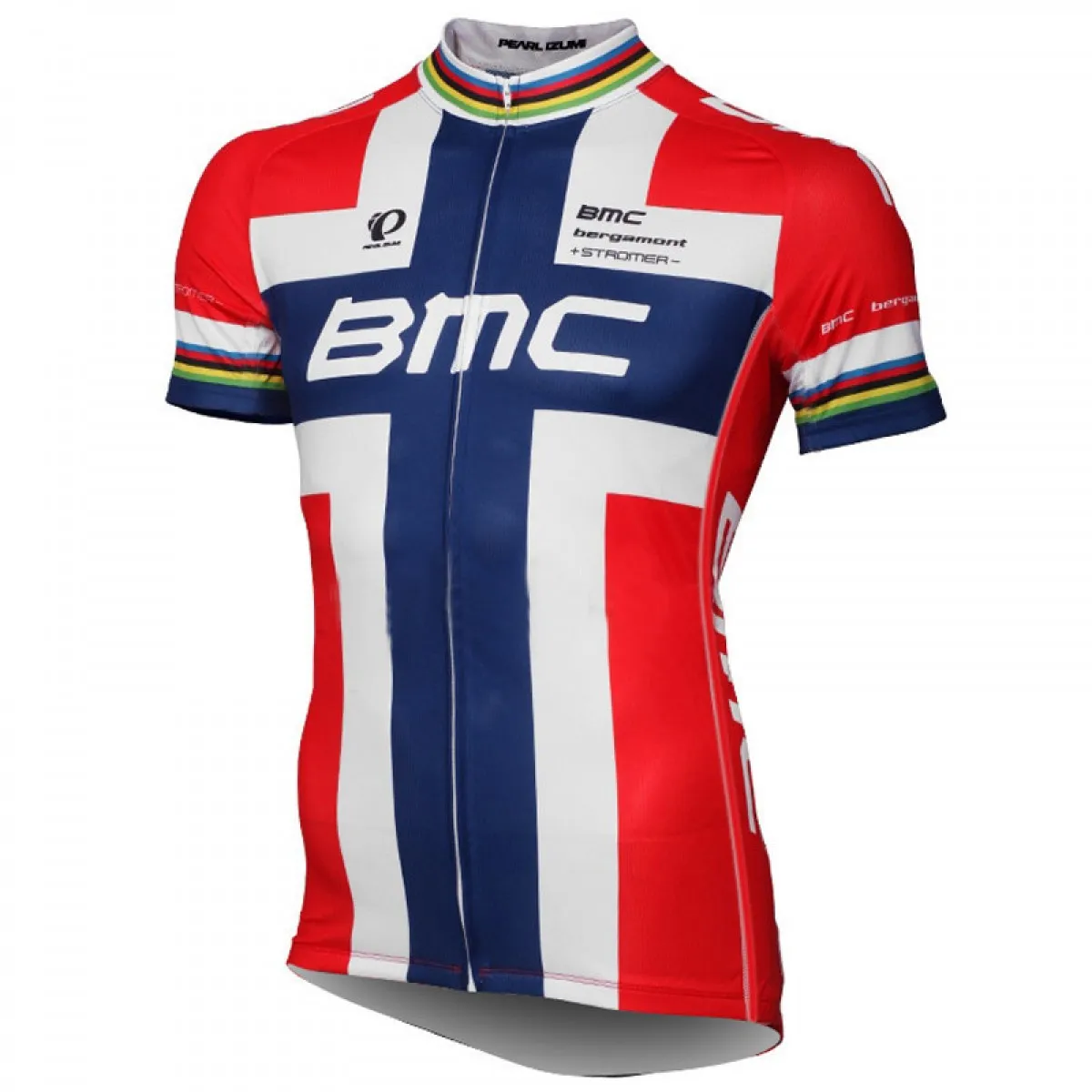 2013 BMC RACING TEAM Proline Short Sleeve cycling Jersey Norwegian Champion
