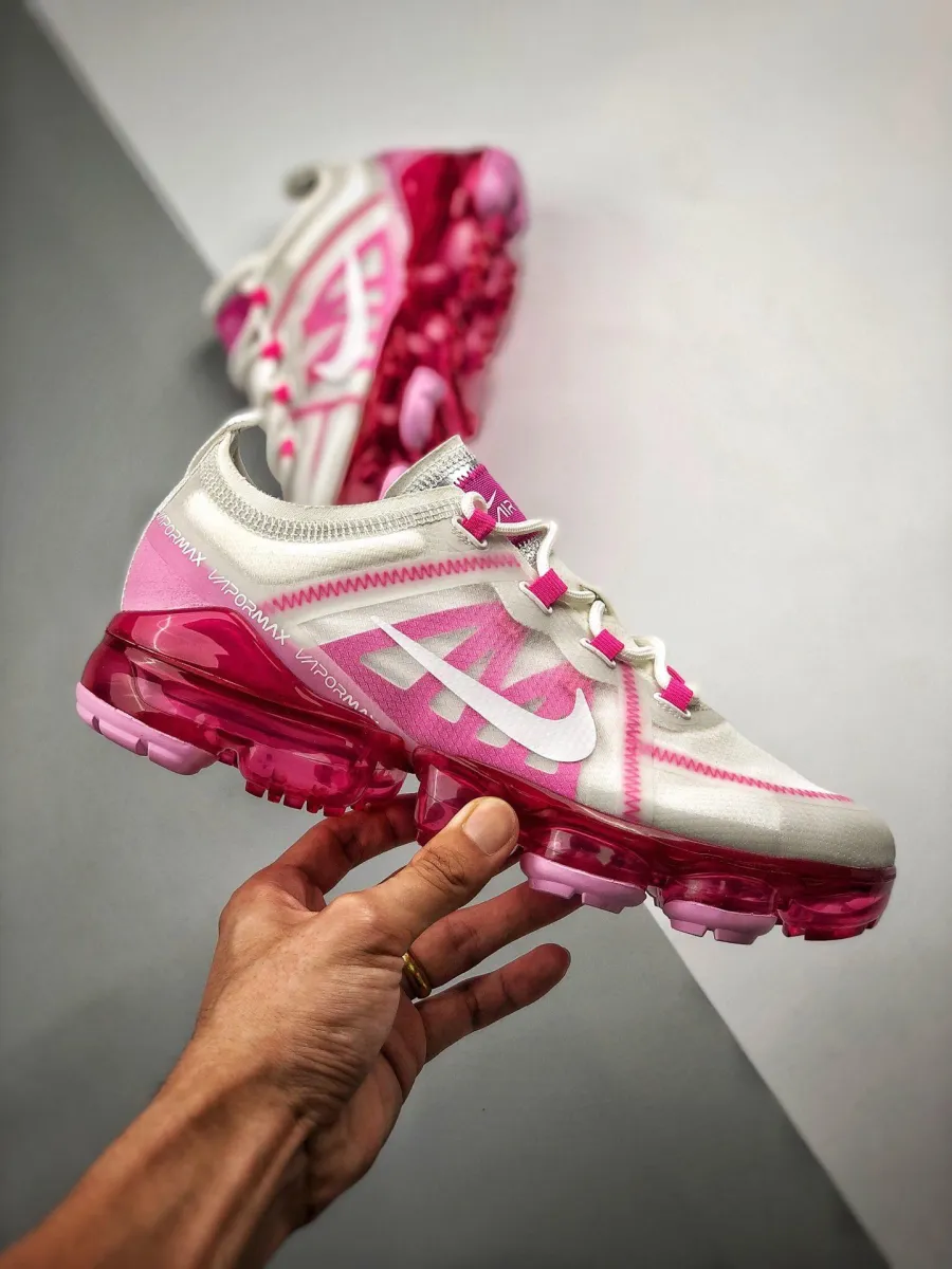 Nike Air VaporMax 2019 Summit White/Laser Fuchsia-Pink Rise / nike vapormax fuchsia