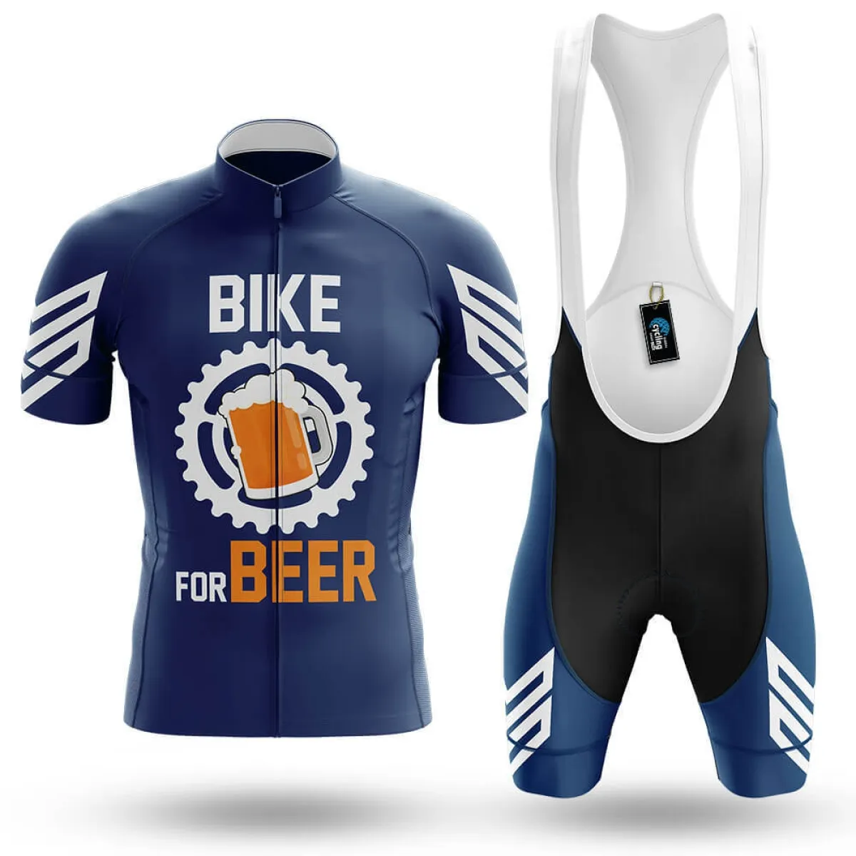 Bike For Beer V3 - Navy - Men's Cycling Kit / Full Set