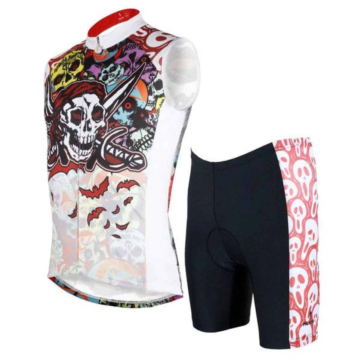 Skull Men's Cycling Sleeveless Summer Jersey NO. W088