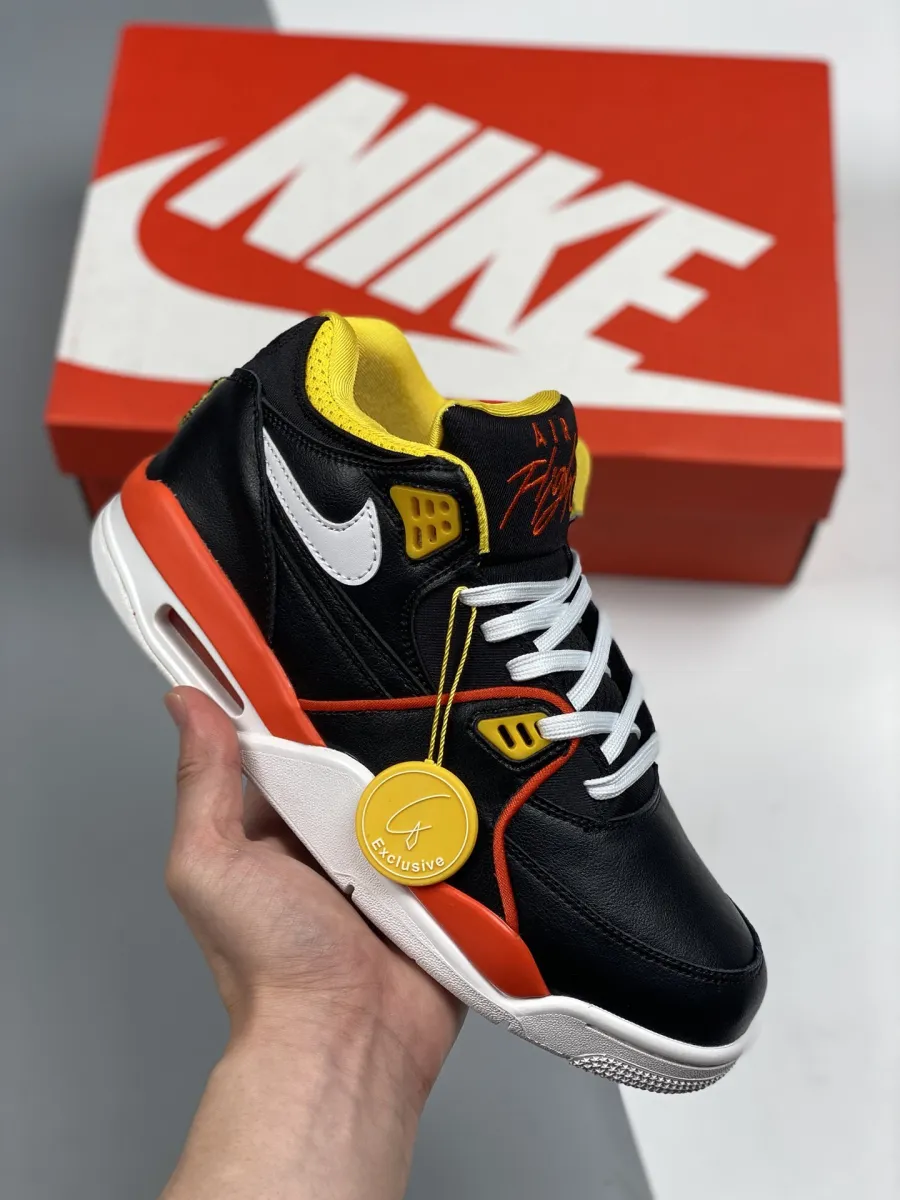 Nike Air Flight 89 'Rayguns' Black/White-Orange Flash-Amarillo nike air flight 89 rayguns