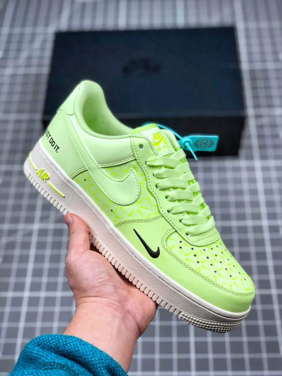 Nike Air Force 1 Low 'Just Do It' Neon Yellow/White Air Force 1 Neon Yellow