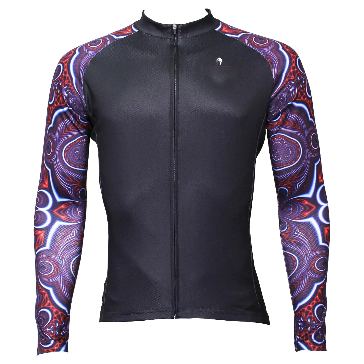 Mystery Cool Graphic Arm Men's Cycling Long-sleeve Black Jerseys NO.367