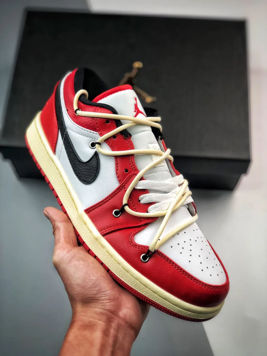 Custom Air Jordan 1 Low 'Chicago' Red White / jordan 1 chicago custom