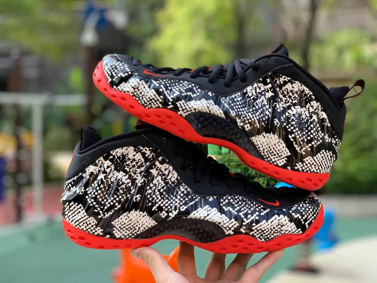Nike Air Foamposite One 'Snakeskin' Sail/Black-Habanero Red Men's Shoe foamposite snakeskin