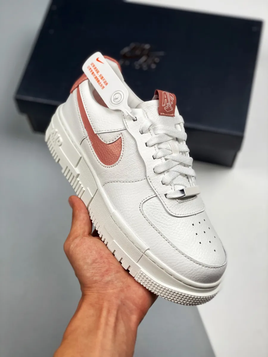 Nike Air Force 1 Pixel White Rust Pink nike air force 1 pixel women