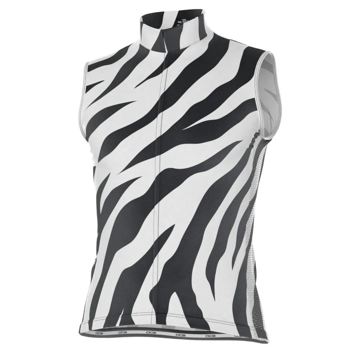 Men's White Tiger Sleeveless Cycling Jersey Sleeveless Jersey Men