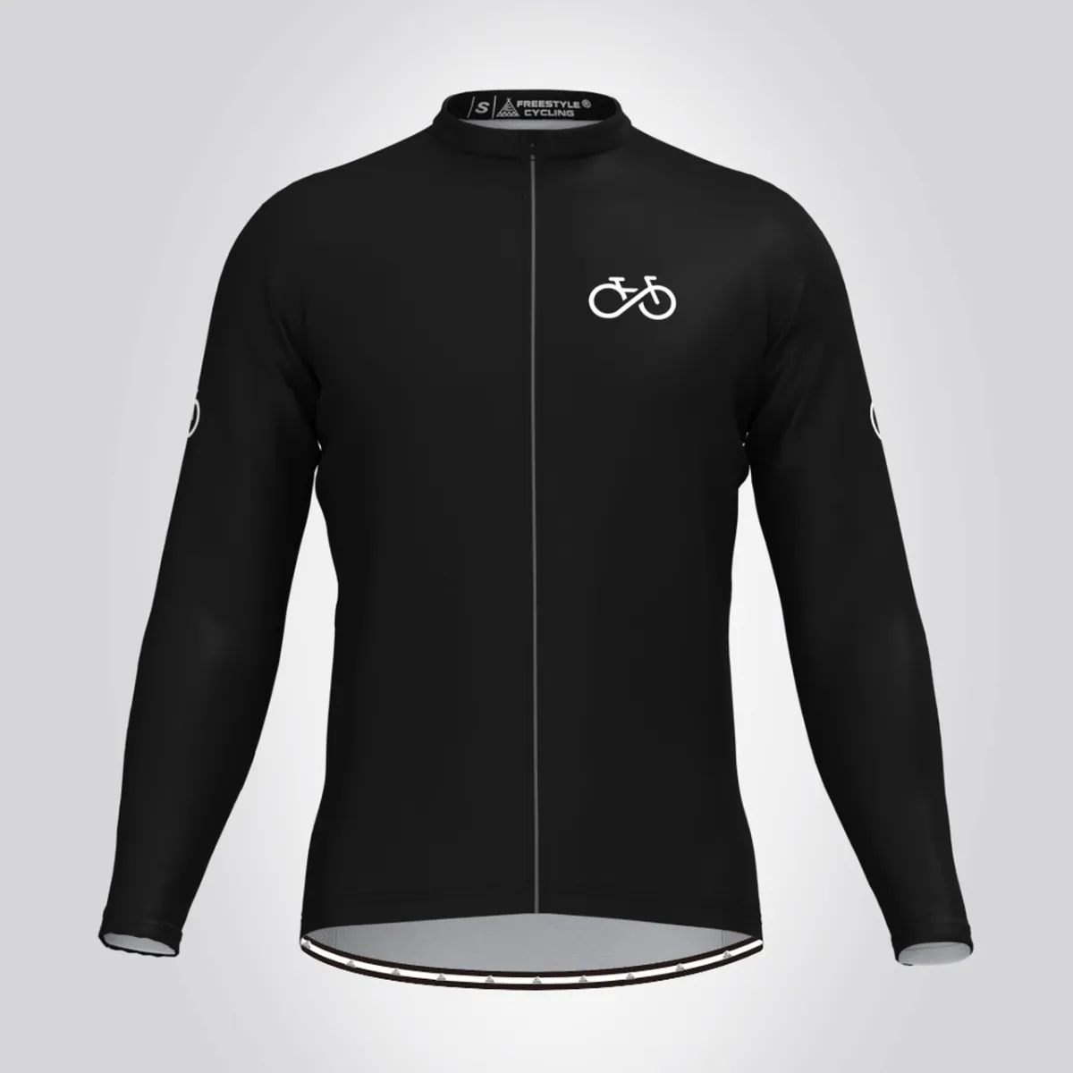 Ride Forever Men's LS Cycling Jersey - Black Restock