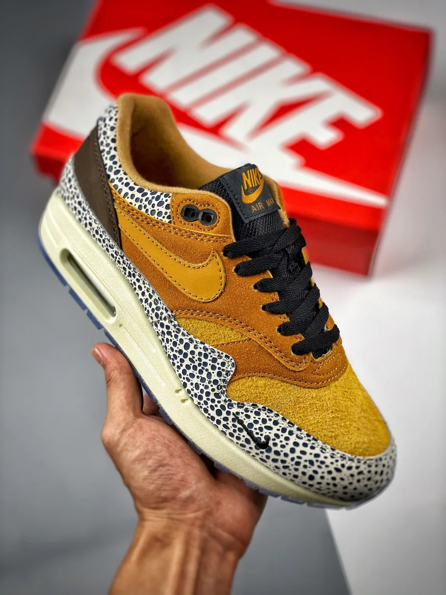 Atmos X Nike Air Max 1 'Safari' Flax/Tennessee Orange 665873-200 New Releases