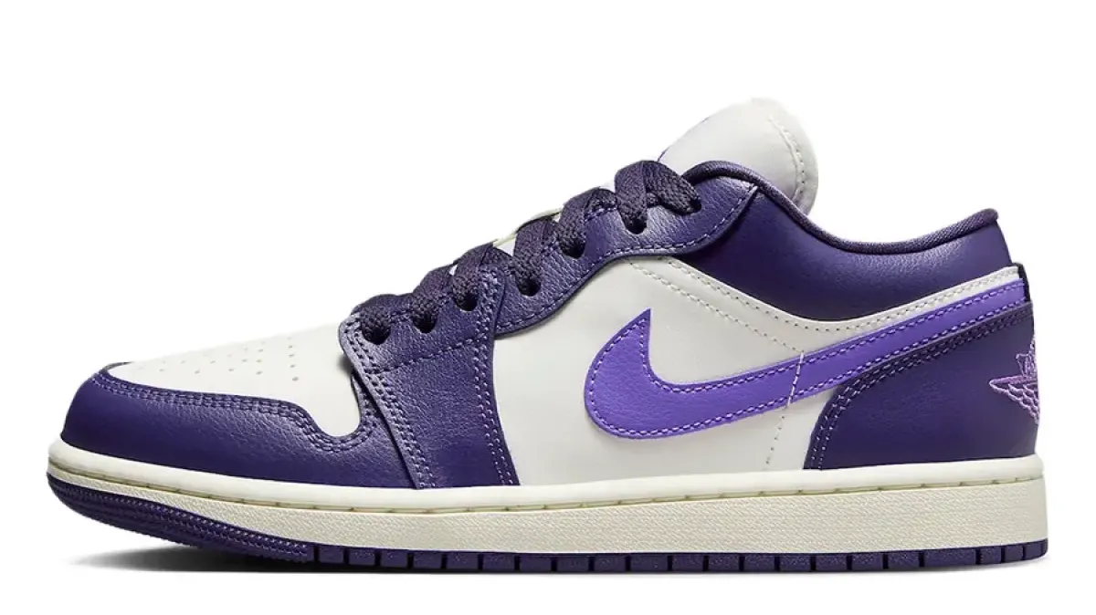 Air Jordan 1 Low Sail and Purple