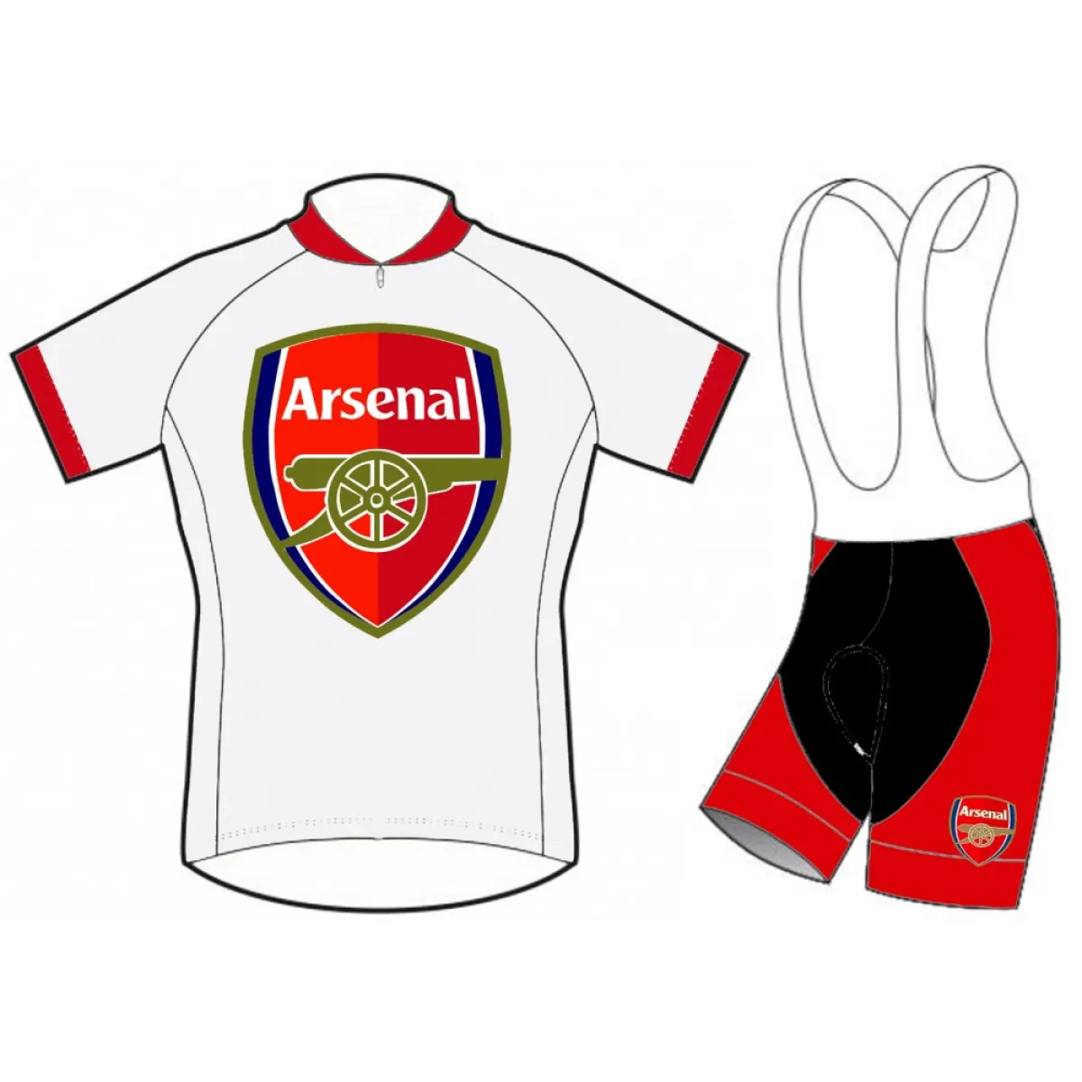 Arsenal FC Short Sleeve Cycling Jerseys and (bib) shorts