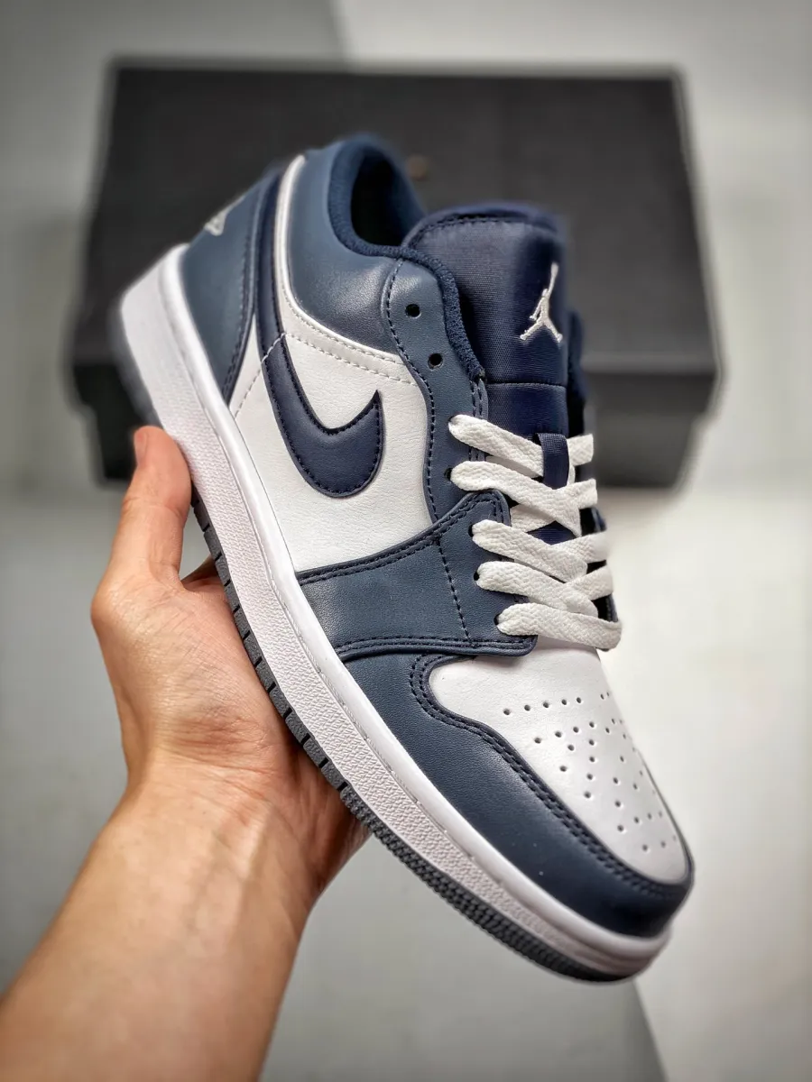 Air Jordan 1 Low Greyish Blue 553558-414 / navy blue jordan 1
