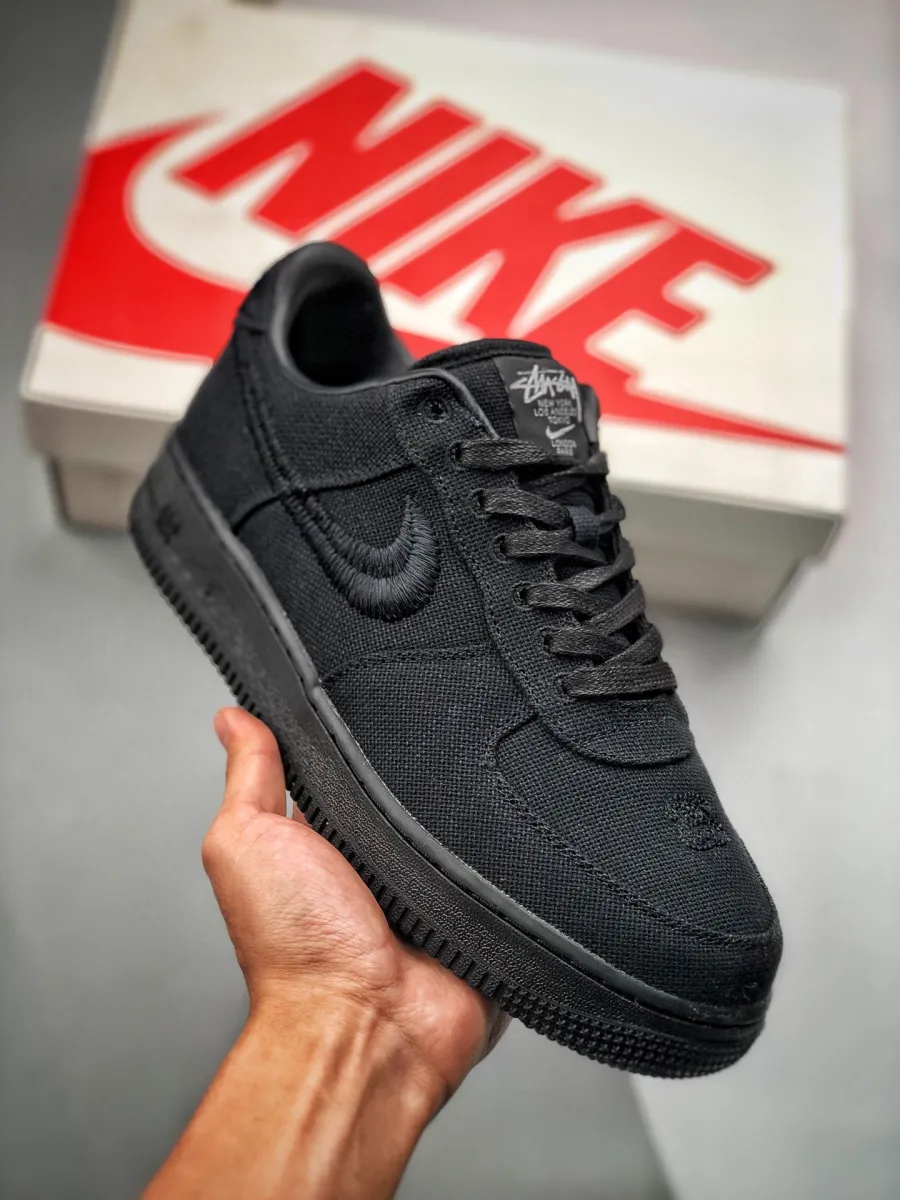 Nike Stussy X Air Force 1 Low 'Triple Black' nike air force 1 low stussy black