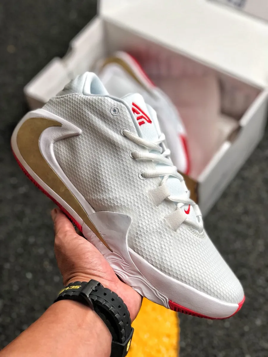 Nike Zoom Freak 1 'Roses' White/Metallic Gold-University Red BQ5422-100 For Sale