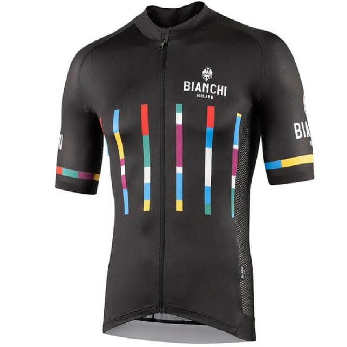 Nalini 2021 Bianchi Milano Fanaco Short Sleeve Cycling Jersey Black