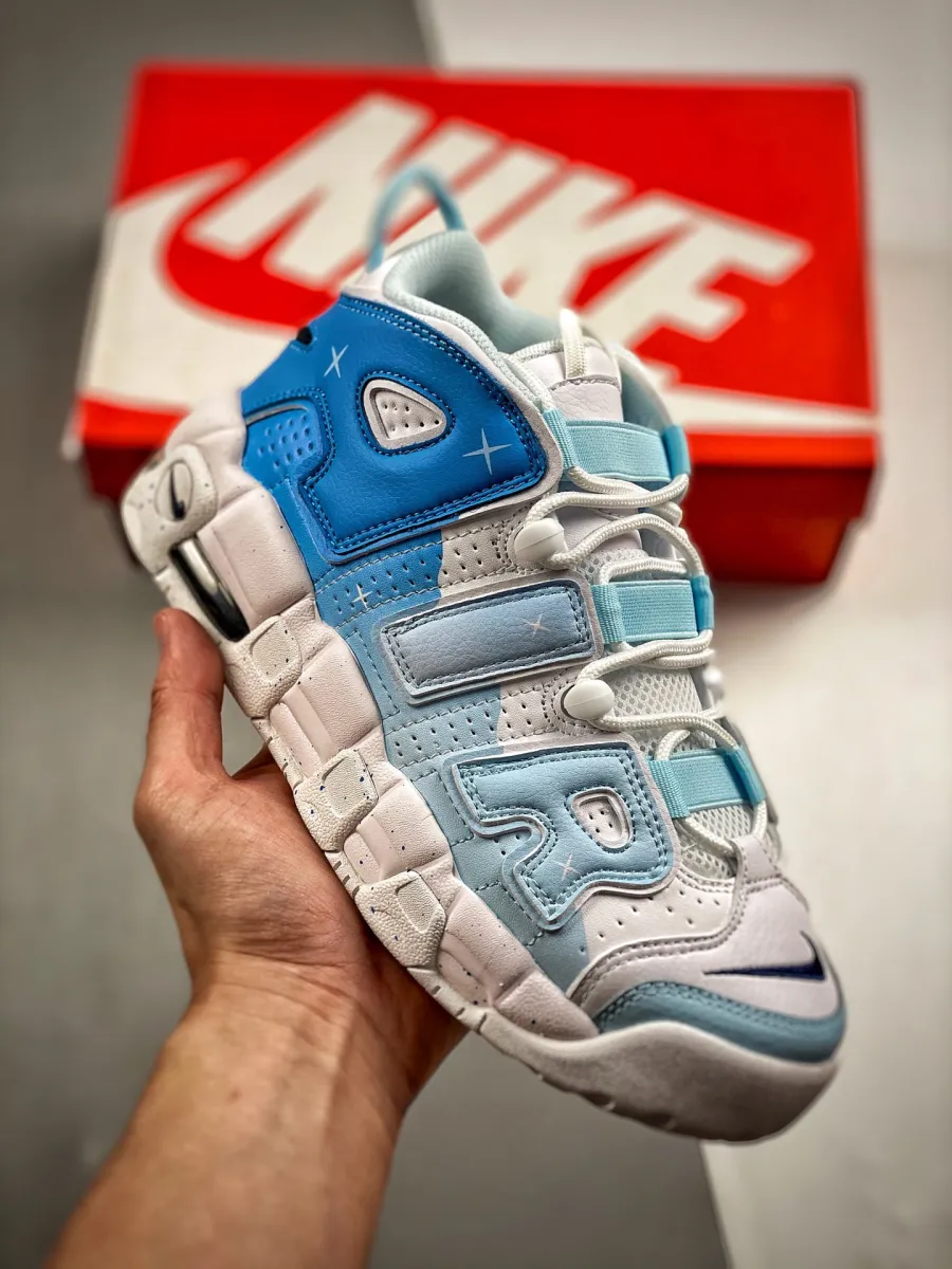 Custom Nike Air More Uptempo Love White Blue Restock