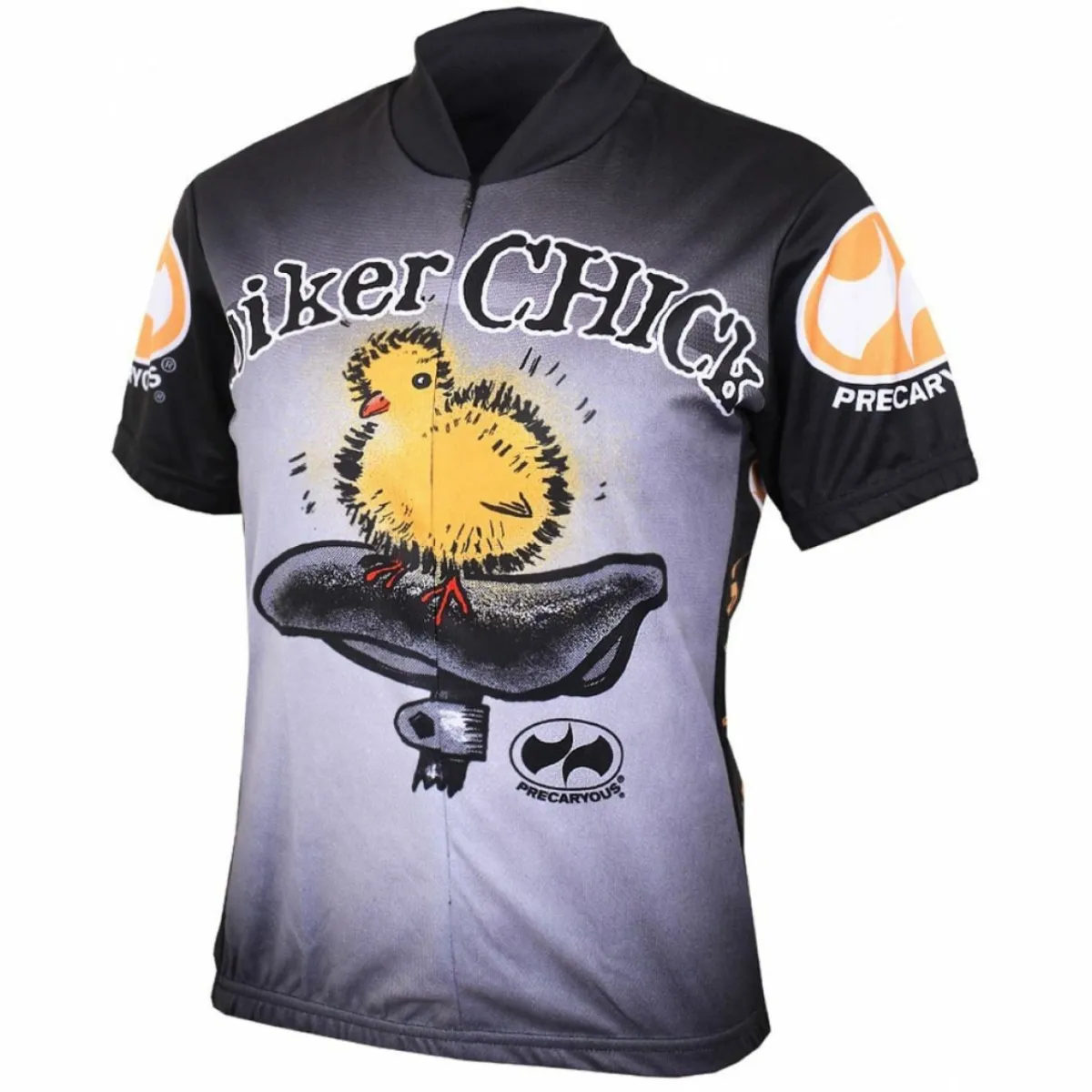 Biker Chick Women's Short sleeve Half zip cycling jersey Black
