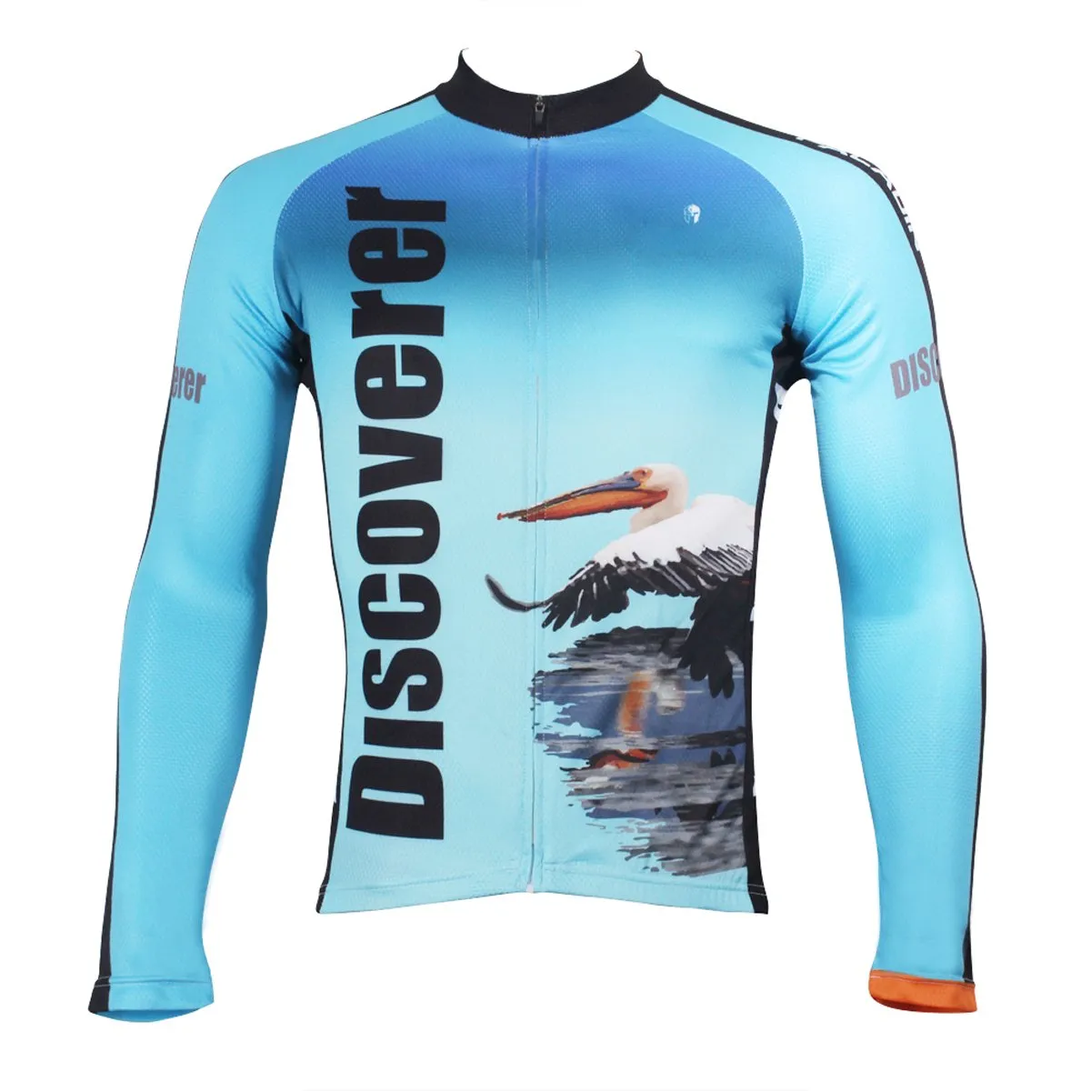 Men's Blue Full Zipper Long-sleeve Cycling Jersey for Outdoor Sport Leisure Sport Breathable and Quick Dry Fall Autumn Bike Shirt Bicycle clothing ILPALADINO 302