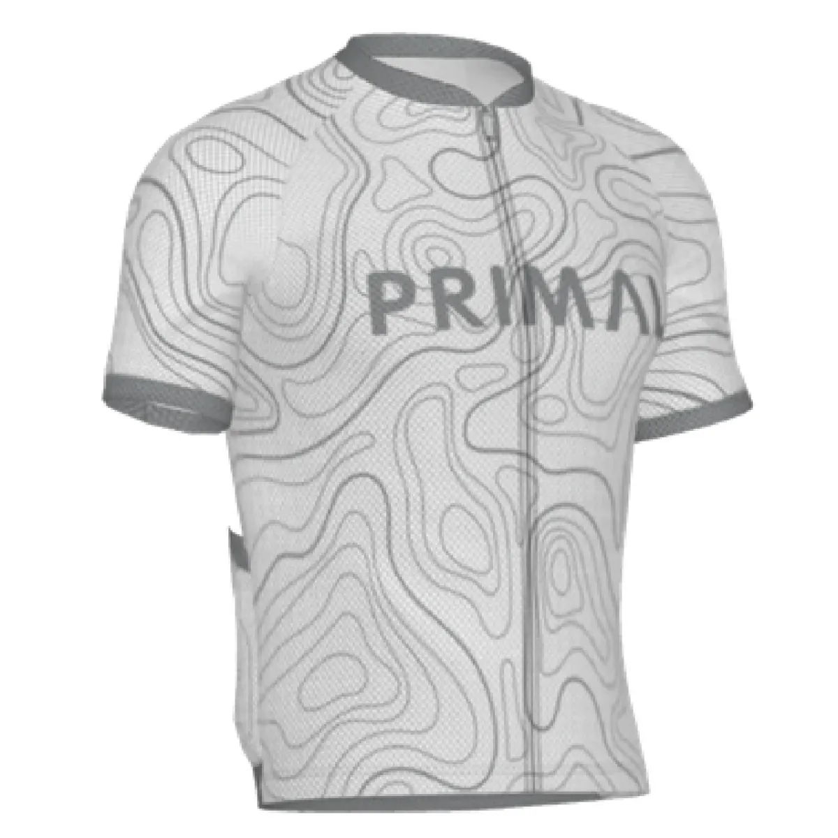Primal Wear Topo Men's Full Zip Cycling Jersey Topography Map #Primal Cycling Wear