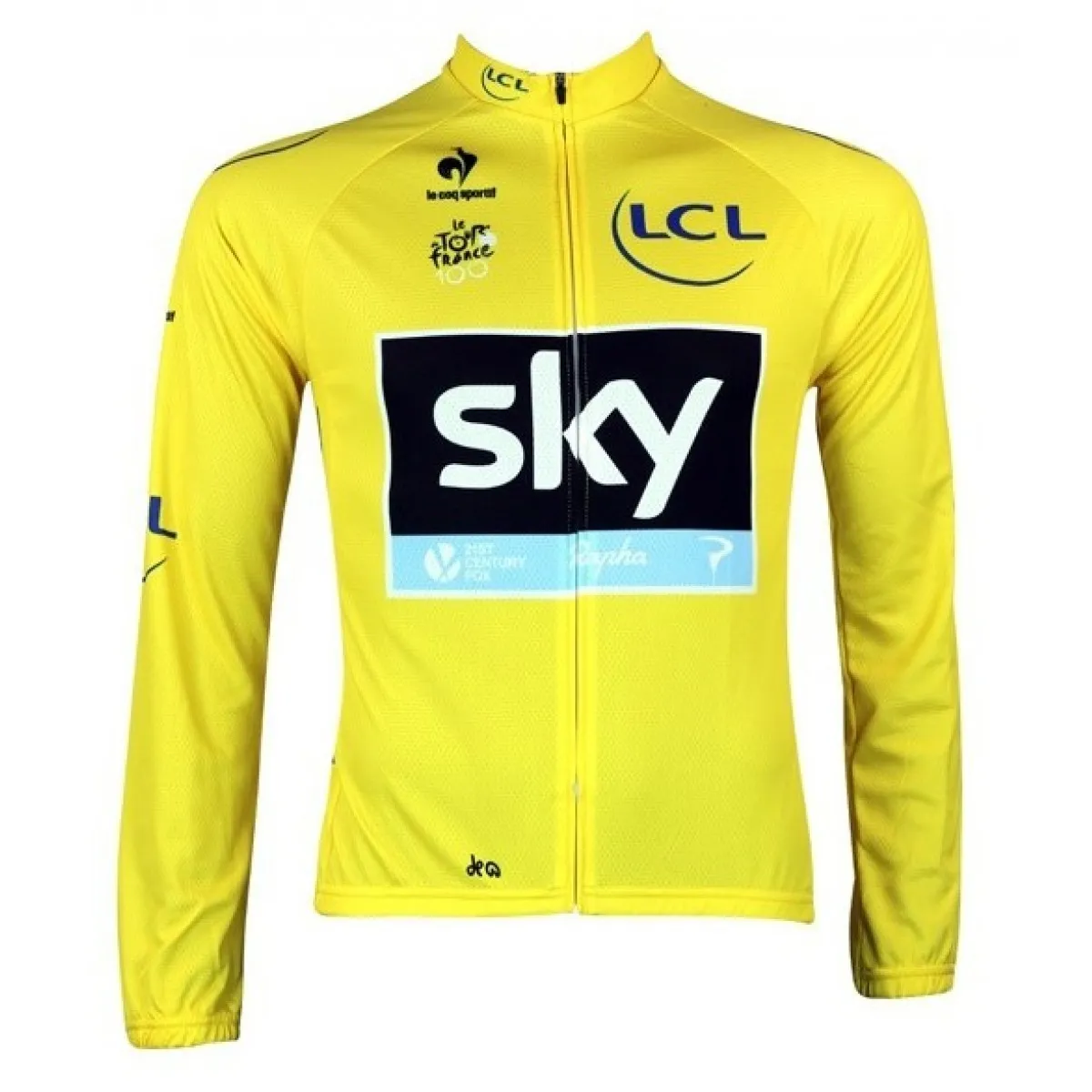 SKY Team 2013 Cycling Long Sleeve Jersey Yellow Online
