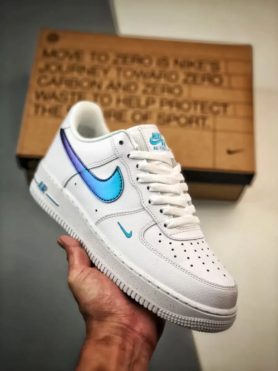 Nike Airforce 1 Blue, Nike Air Force 1 Impact Next Nature White Blue Lightning FD0677-100