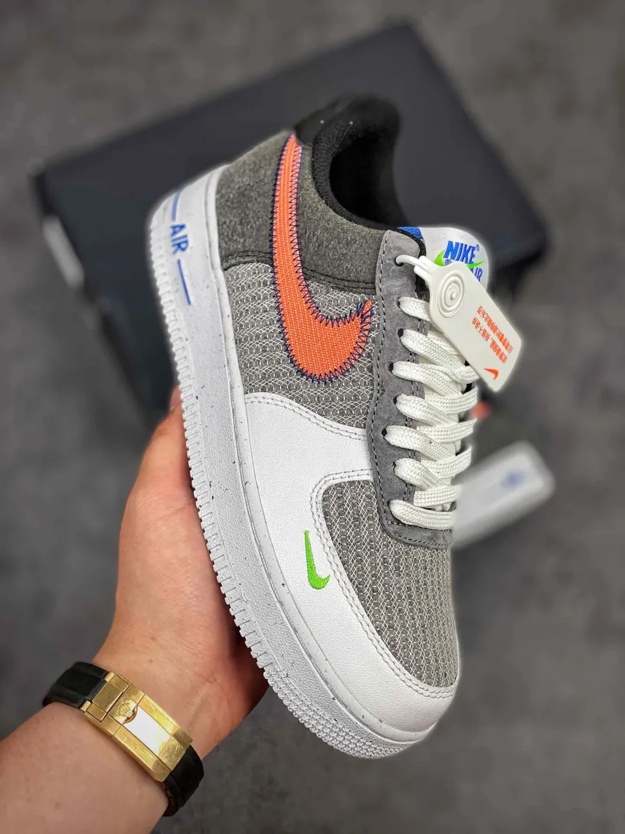 Nike Air Force 1 Low White/Red/Grey/Electric Green - af1 electric green