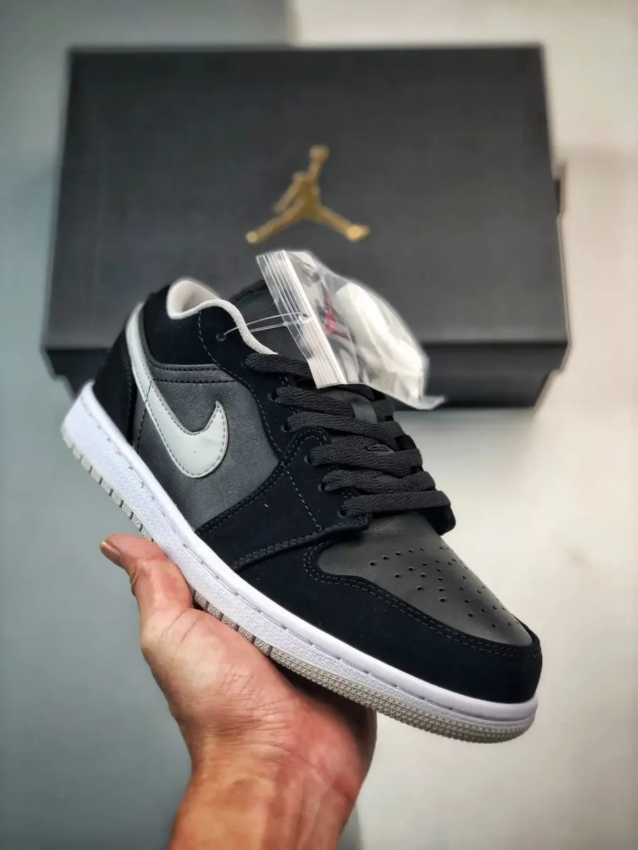 Air Jordan 1 Low Black/University Red-Cement Grey Cement 1 Lows