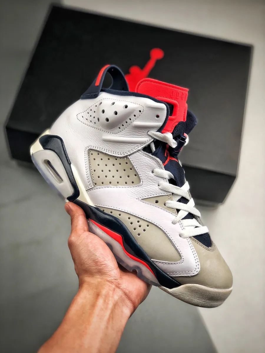 Air Jordan 6 Tinker White/Infrared 23-Neutral Grey-Sail 384664-104 / air jordan 6 retro white infrared 23 neutral grey white