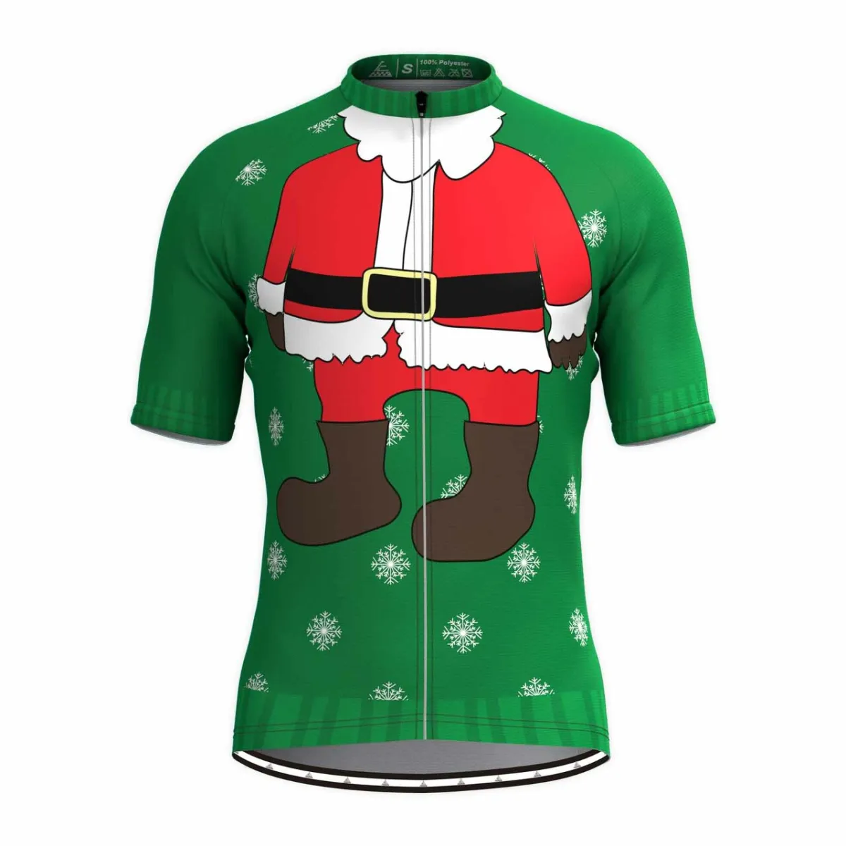 Santa Ugly Christmas Sweater Cycling Jersey Green Online