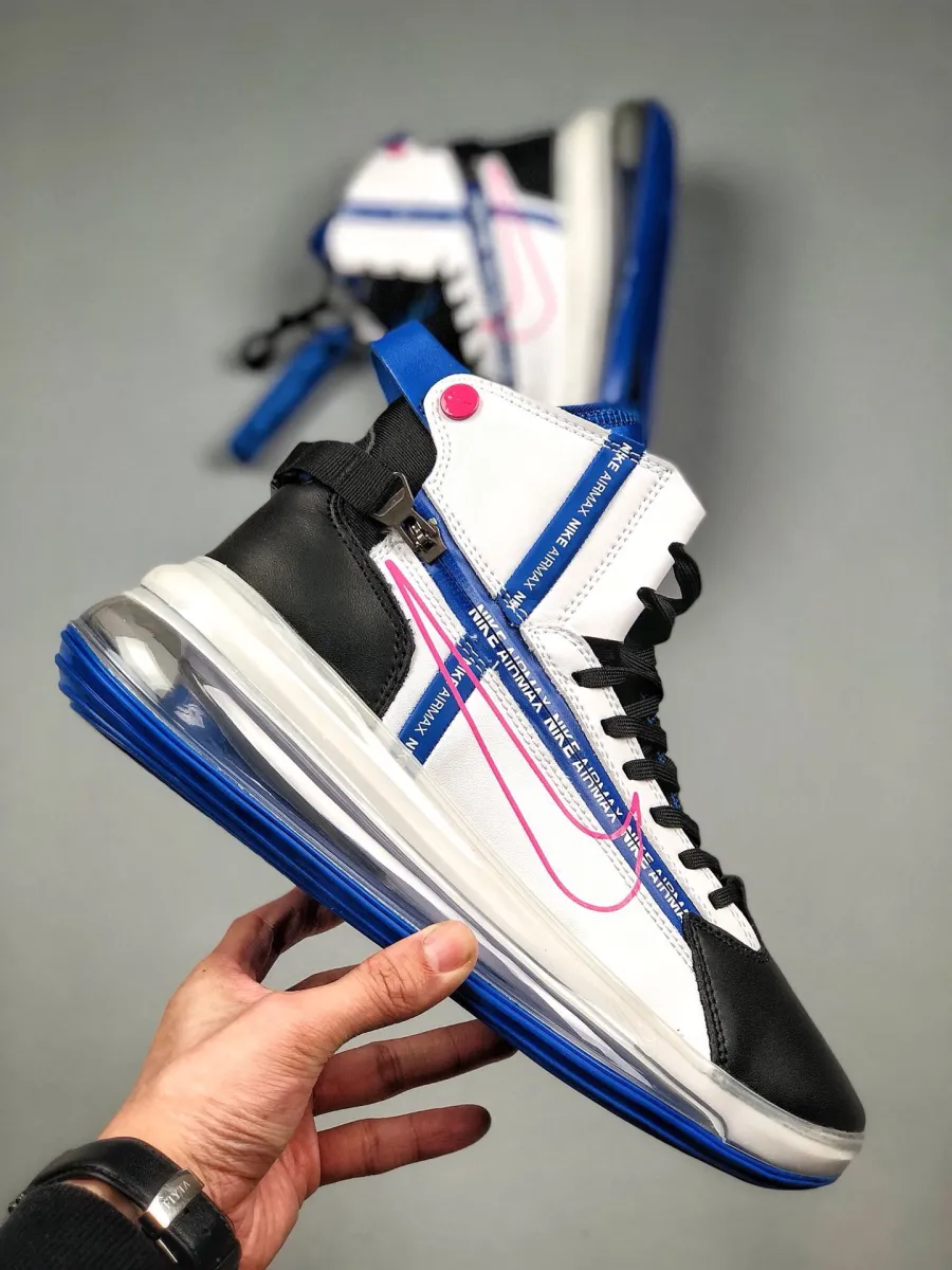 Nike Air Max 720 Saturn White/Black-Blue AO2110-101 / air max 720 white and blue