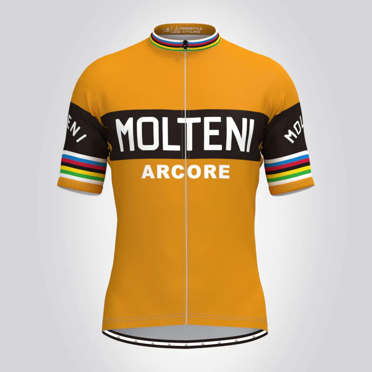 Retro Molteni Pro Team Men's Cycling Jersey Orange Restock
