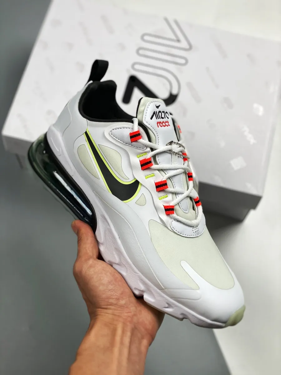 Nike Air Max 270 React White Crimson CZ6685-100 Brand New
