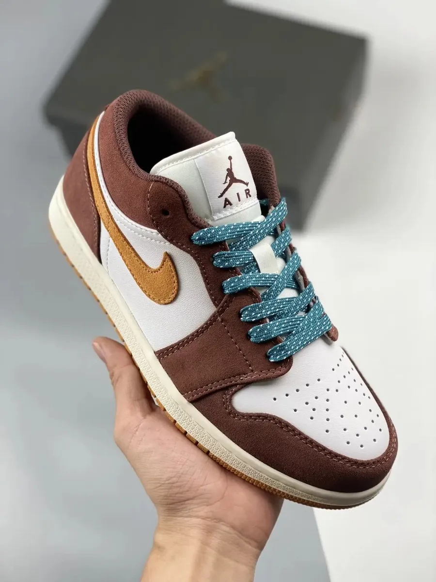 Air Jordan 1 Low Cacao Wow/Twine-Sail-Geode Teal FB2216-200 New Releases