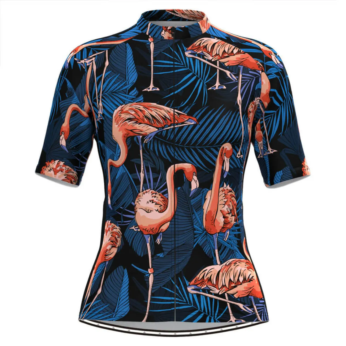 Women's Hawaiian Tropical & Flamingo Print Cycling Jersey