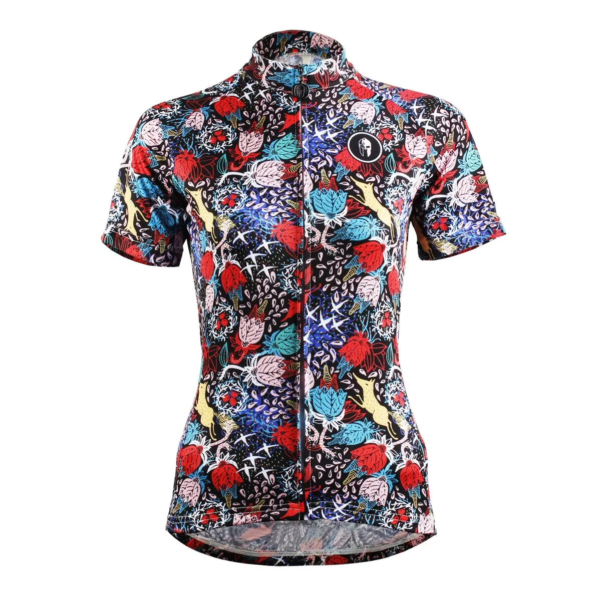 Ilpaladino Intricate Roses Patterned Women's Quick Dry Short-Sleeve Cycling Jersey Biking Shirts Breathable Summer Sport Wear NO.629