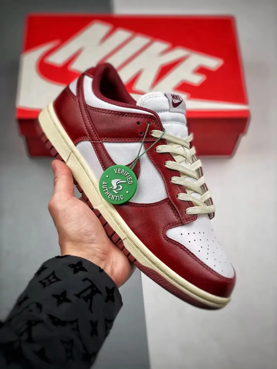 Nike Dunk Low PRM White/Team Red-Coconut Milk FJ4555-100 vintage red nike dunks