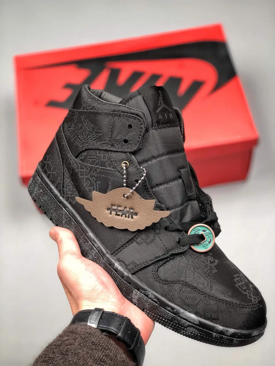 CLOT X Air Jordan 1 Mid 'Fearless' Black Restock