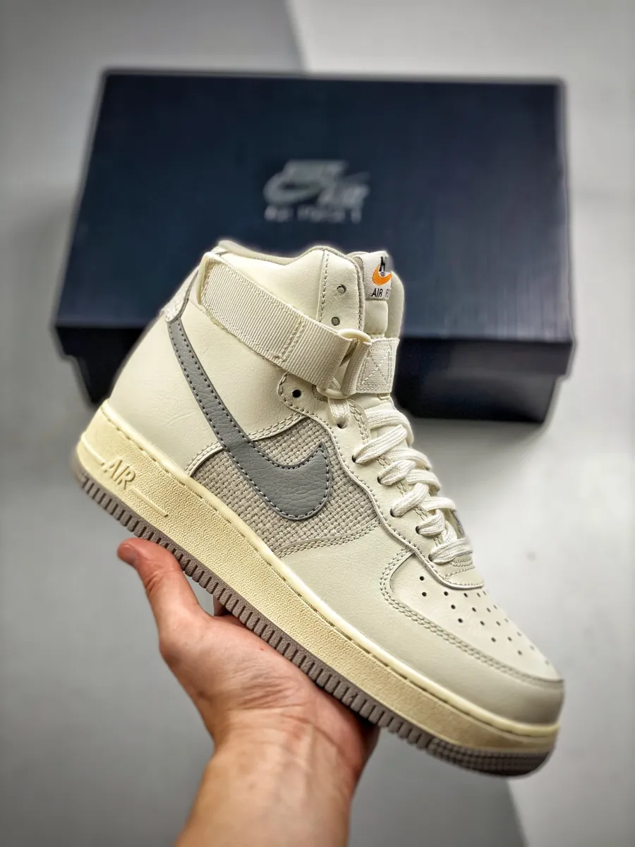 Nike Air Force 1 High Vintage Sail/Medium Grey-Light Bone-Coconut Milk #air force 1 high sail