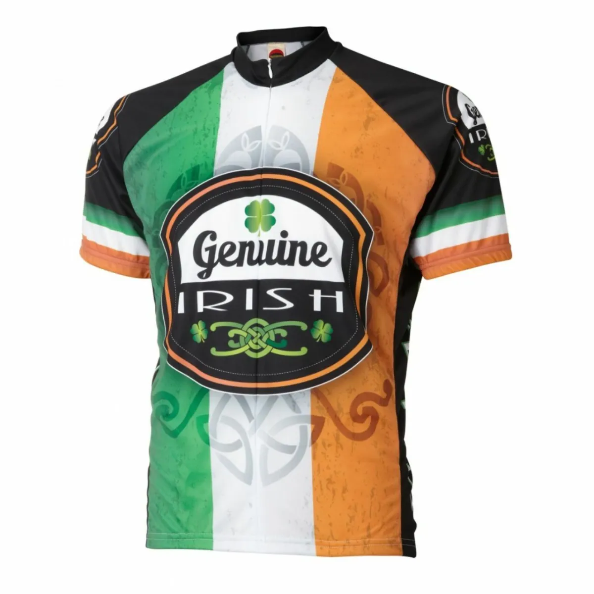 Ireland Genuine Irish Flag Short sleeve 19" zip men's cycling jersey