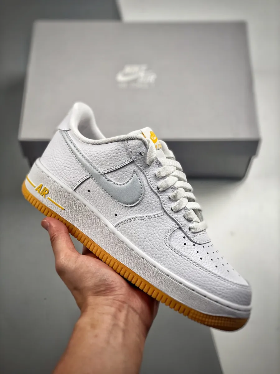 Nike Air Force 1 Low White Yellow Gum DZ4512-100 Air Force 1 Gum Sole