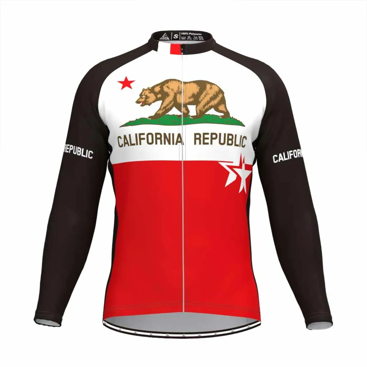 California Republic Men's LS Cycling Jersey Outlet