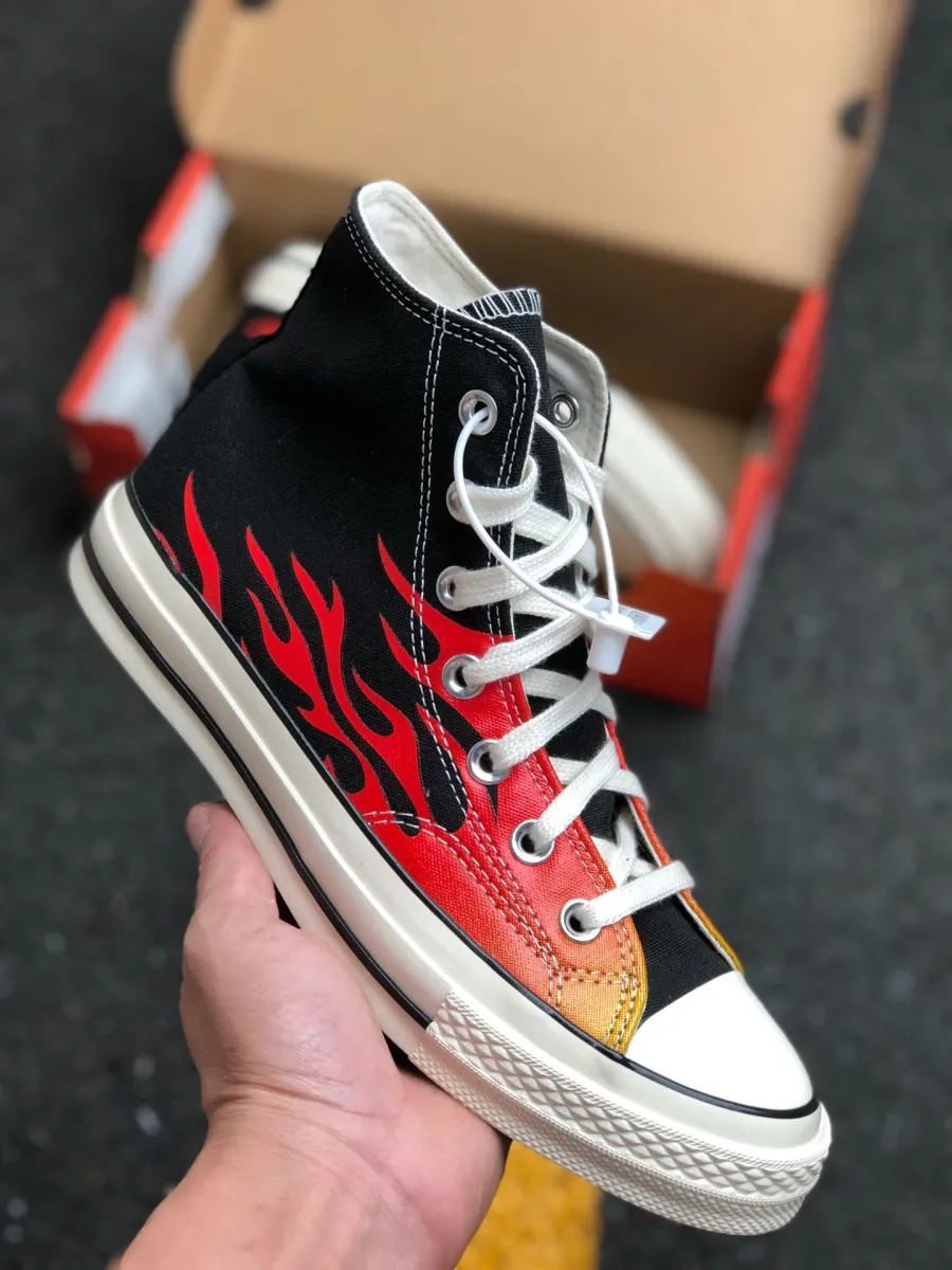 Converse Chuck Taylor All-Star 70s Hi Red Flames / chuck taylor flames