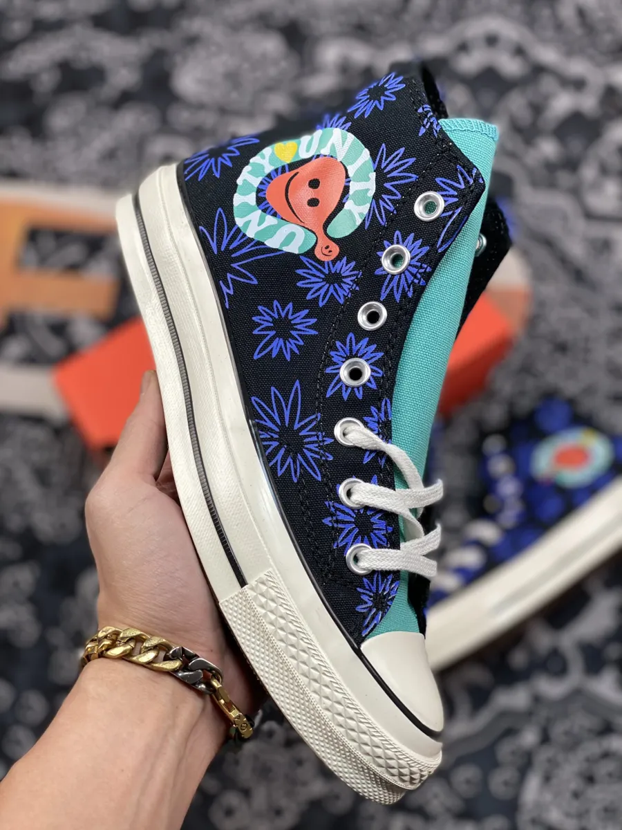 Converse Chuck 70 'Sunny Floral' Black/Washed Teal/Game Royal / black converse flowers