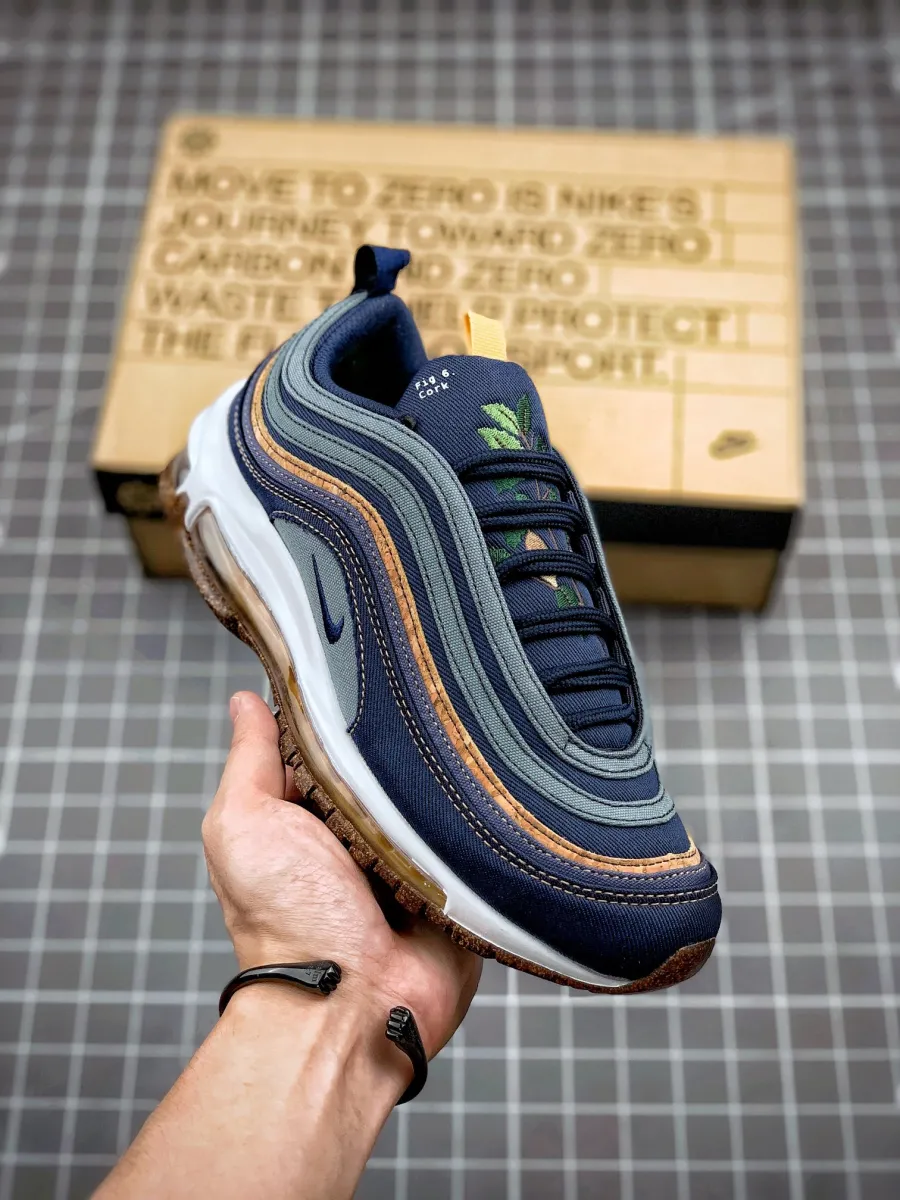 Nike Air Max 97 'Cork' Hasta/Obsidian/Thunder Blue/Bucktan/White/Wheat / air max 97 se cork obsidian