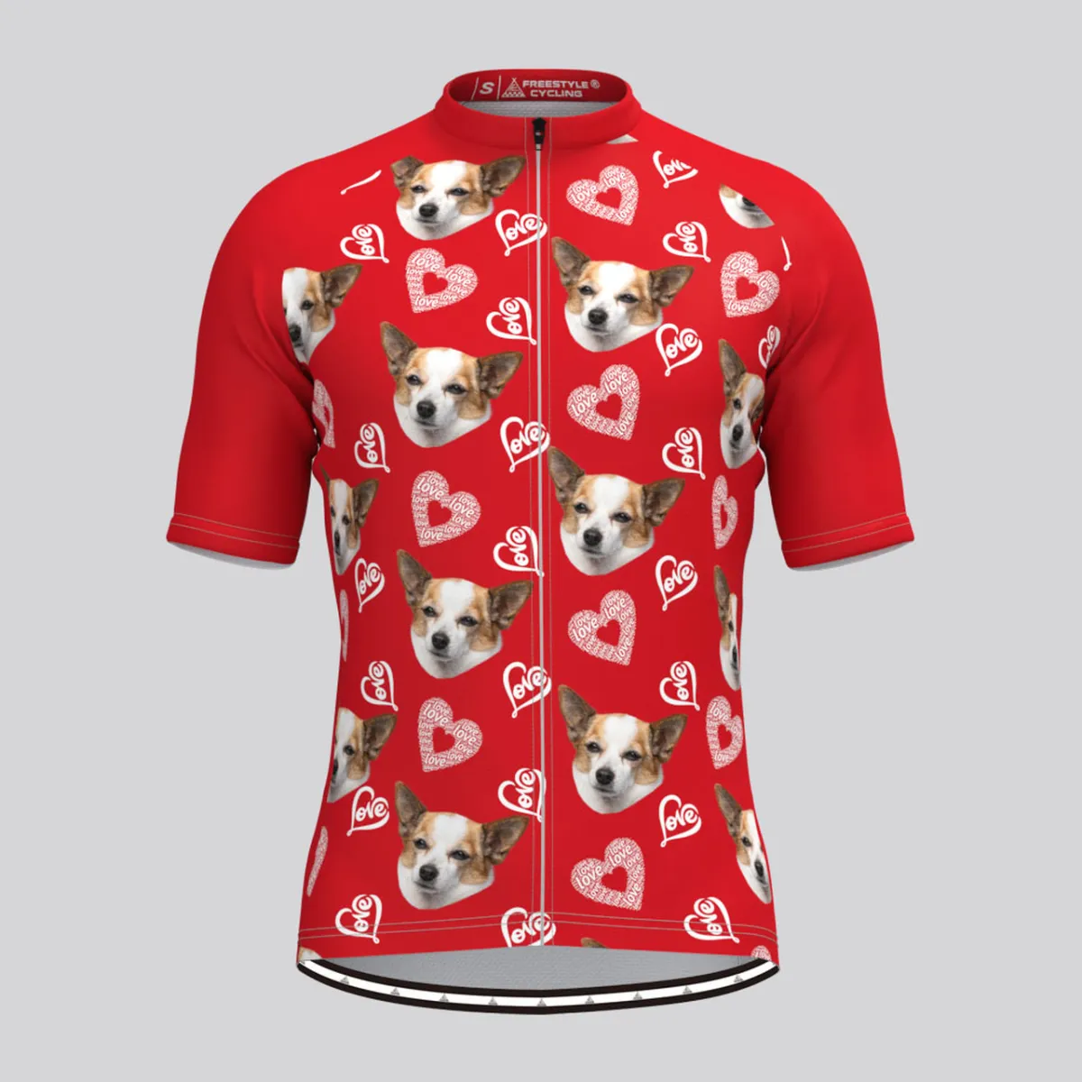 Custom Pup Face V4 Men's Jersey-Red Online
